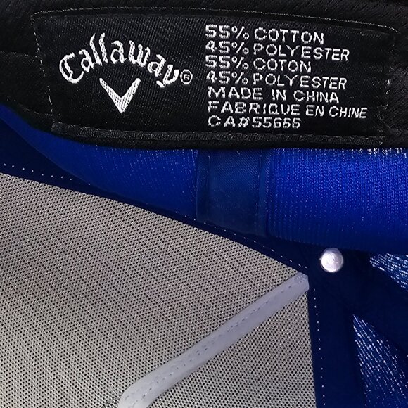 Callaway Golf Hat Stripe Snapback Cap Mesh Back Adjustable Blue White Red OSFA - Picture 5 of 5